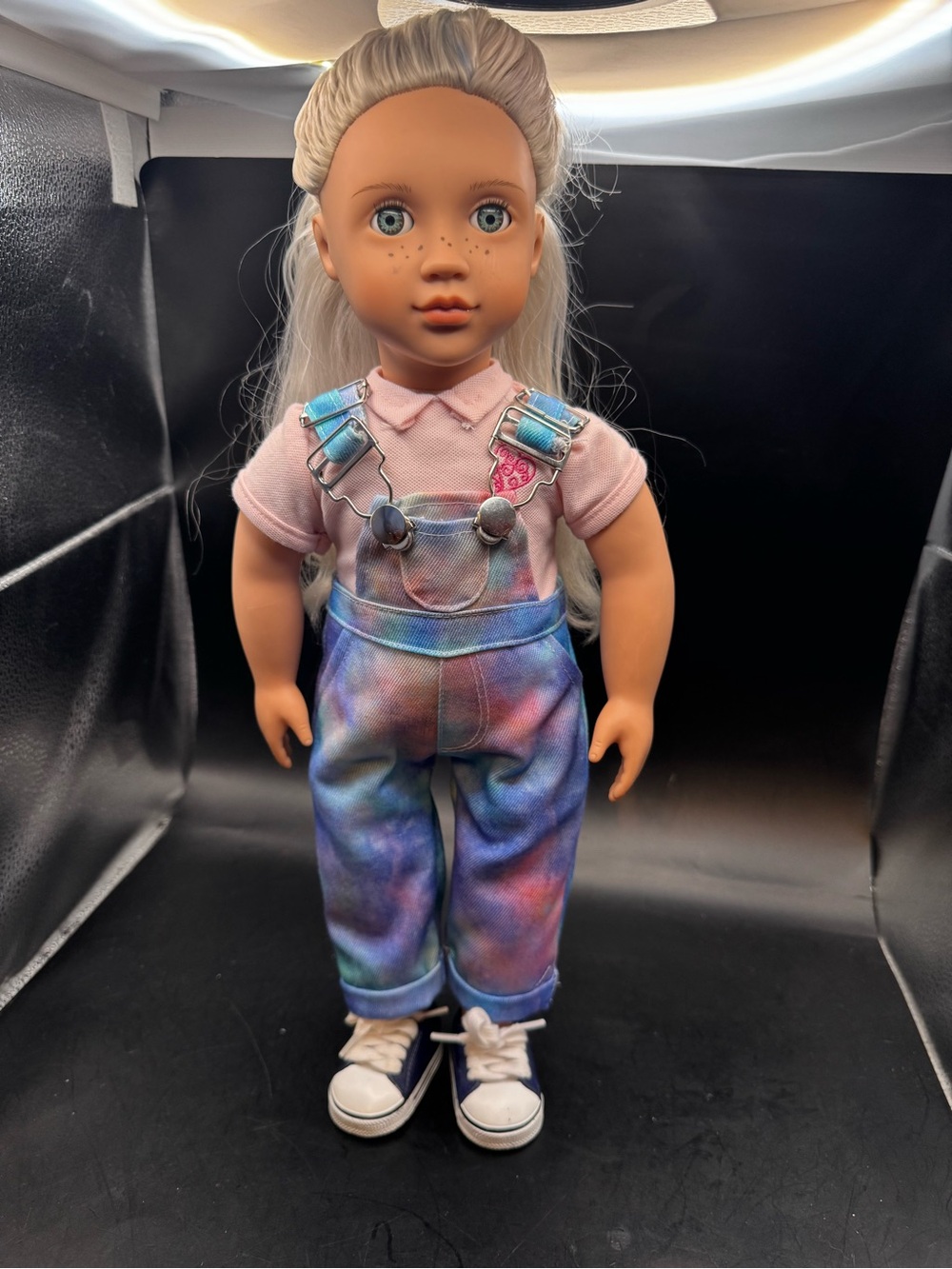 Our Generation 18” Doll with Light Blonde Hair, Blue Eyes and Freckles